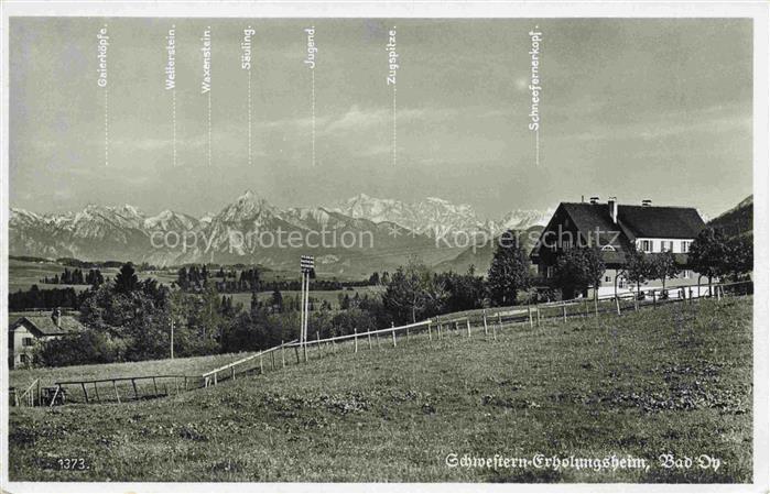 Bad Oy-Mittelberg Oberallgaeu Bayern Schwestern-Erholungsheim Landschaftspanoram