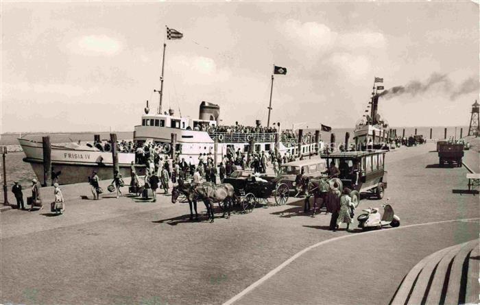 NORDERNEY Nordseebad Partie am Hafen Fahrgastschiff Dampfer