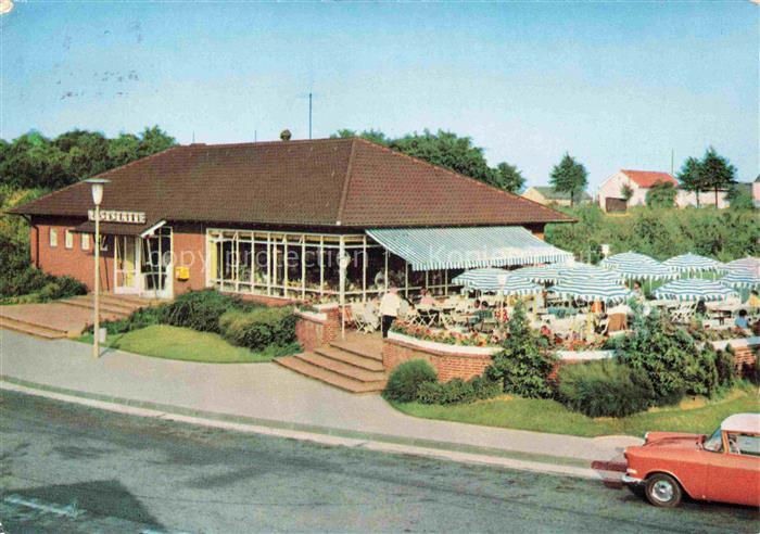Bottrop NRW Bundesautobahn-Raststaette Restaurant Terrasse