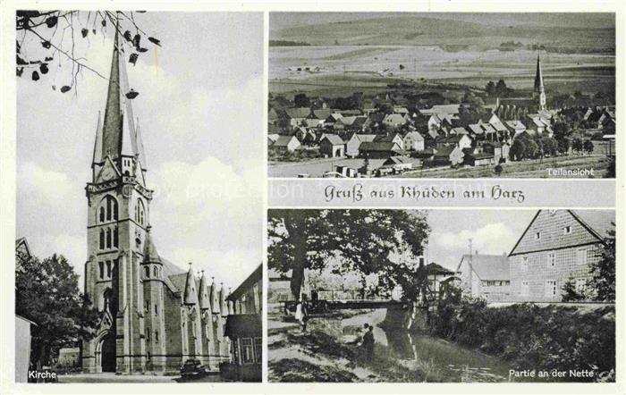 Rhueden Seesen Harz Niedersachsen Kirche Teilansicht Partie an der Nette