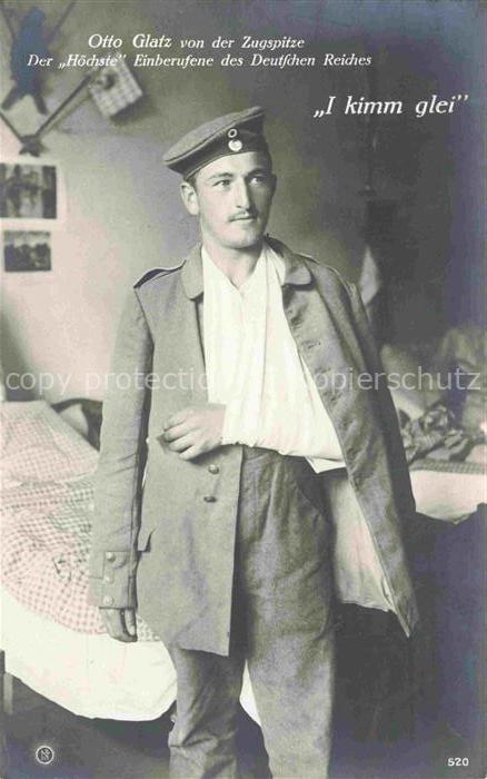 GARMISCH-PARTENKIRCHEN Bayern Otto Glatz von der Zugspitze Der "Hoechste" Einber