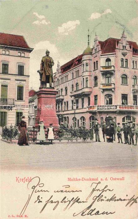 KREFELD Crefeld Moltke-Denkmal am Ostwall