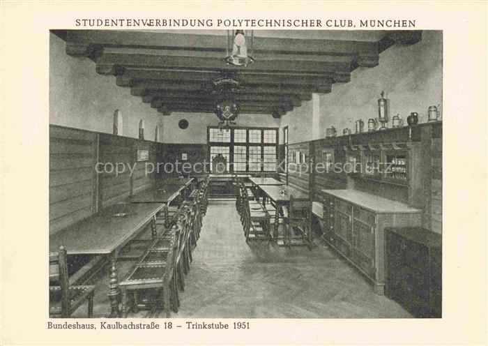 Muenchen Bayern Studentenverbindung Polytechnischer Club Bundeshaus Trinkstube