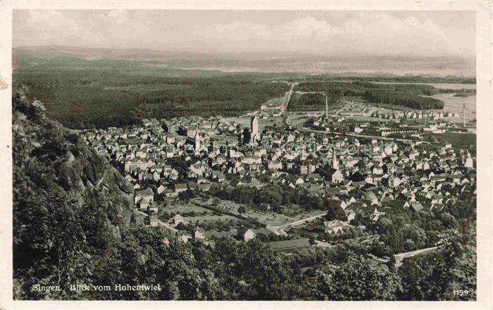 SINGEN Hohentwiel BW Panorama Blick vom Hohentwiel
