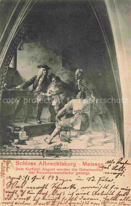MEIssEN Elbe Sachsen Schloss Albrechtsburg Kurfuerst August Gemaelde