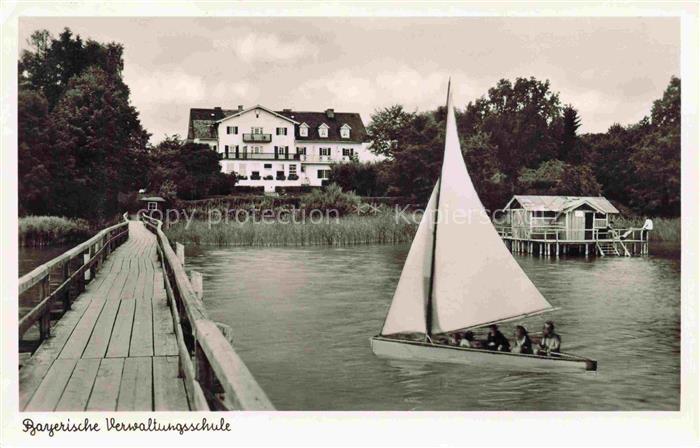 Holzhausen Ammersee Bayerische Verwaltungsschule Steg Segelboot