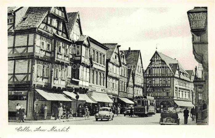CELLE  Niedersachsen Am Markt Zentrum Fachwerkhaeuser