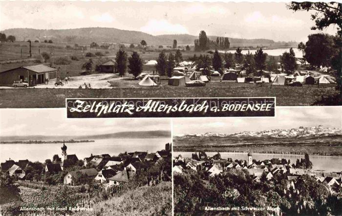 Allensbach Bodensee Konstanz BW Panorama Zeltplatz Blick nach Insel Reichenau Sc