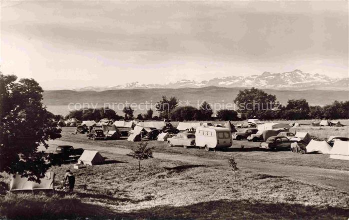 Gohren Kressbronn Langenargen Bodensee BW Campingplatz Alpenblick Saentisgruppe