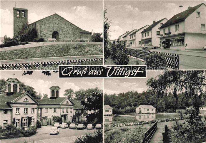Villigst Schwerte NRW Teilansichten Kirche Freibad Ladengeschaeft