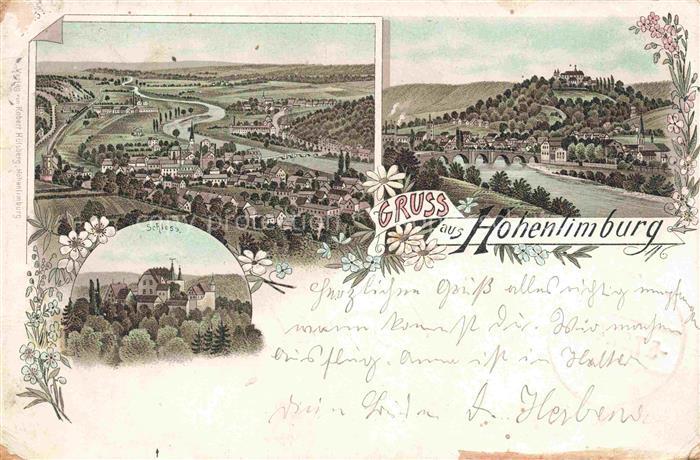 Hohenlimburg HAGEN NRW Panorama Schloss Litho