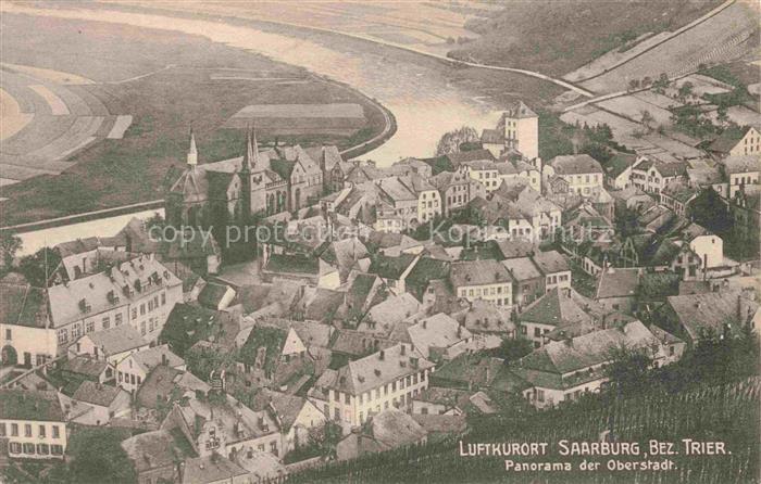 Saarburg Saar (ex Bez Trier) Rheinland-Pfalz Panorama der Oberstadt