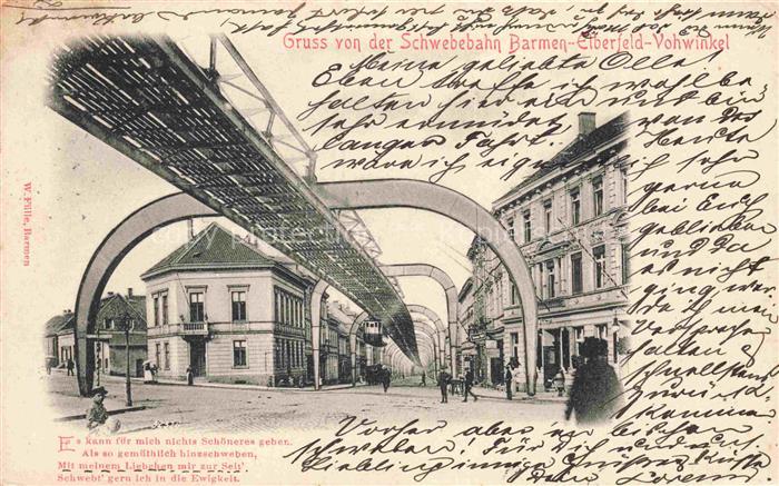 Barmen Elberfeld WUPPERTAL Schwebebahn