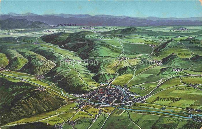 Arnstadt Ilm Thueringen aus der Vogelperspektive