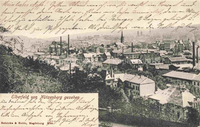 Elberfeld Barmen WUPPERTAL Stadtpanorama von Nuetzenberg gesehen