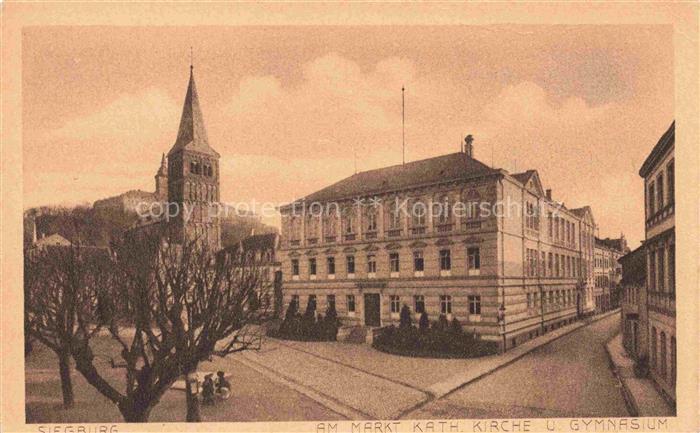 Siegburg NRW Markt Katholische Kirche Gymnasium