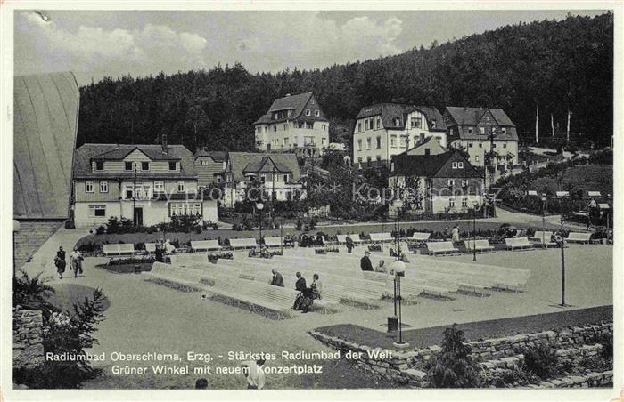 Oberschlema Erzgebirge Sachsen Staerkstes Radiumbad der Welt Gruener Winkel mit