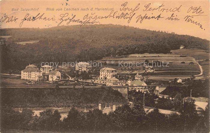 Bad Salzschlirf Fulda Hessen Panorama Blick von Lenchen nach der Marienlust