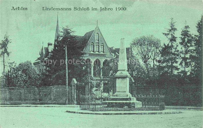 Achim Bremen Lindemanns Schloss im Jahre 1900 Denkmal