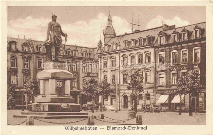 Wilhelmshaven CITY Bismarck-Denkmal Marine-Schiffpost