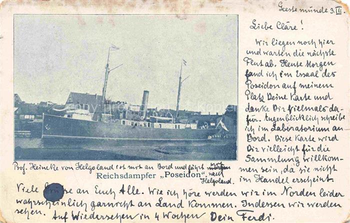 Geestemuende Bremerhaven Reichsdampfer Poseidon