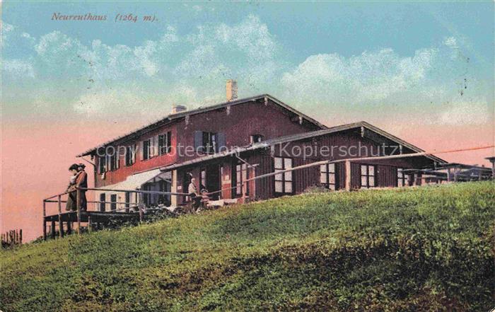Tegernsee Bayern Neureuthhaus Berghaus Photochromiekarte Nr. 11767