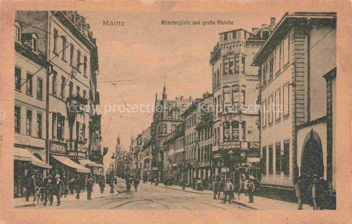 MAINZ  Rhein Muensterplatz und grosse Bleiche