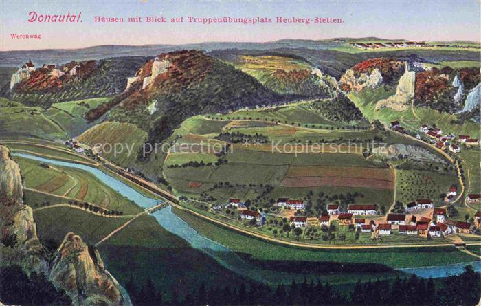 Hausen Immendingen Panorama aus der Vogelperspektive Blick auf Truppenuebungspla