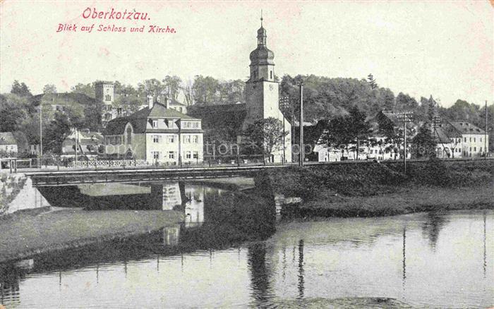 Oberkotzau Hof Bayern Blick auf Schloss und Kirche