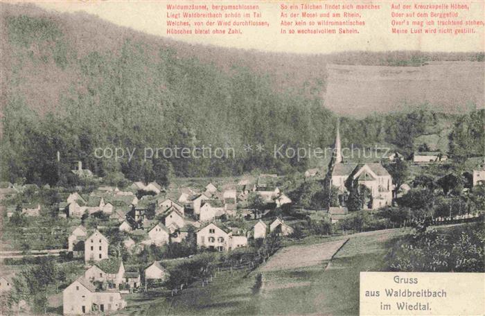 Waldbreitbach Wiedtal Neuwied Rheinland-Pfalz Panorama Wiedtal