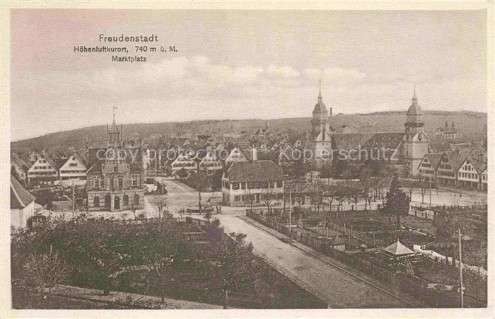 FREUDENSTADT BW Marktplatz Hoehenluftkurort im Schwarzwald