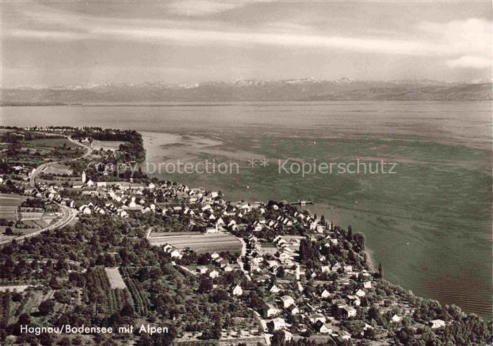 Hagnau Bodensee Panorama mit Alpen
