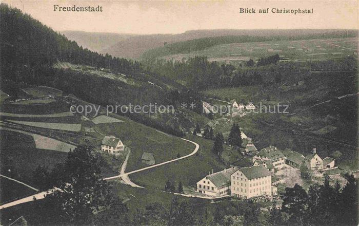 FREUDENSTADT BW Panorama Blick auf Christophstal Schwarzwald
