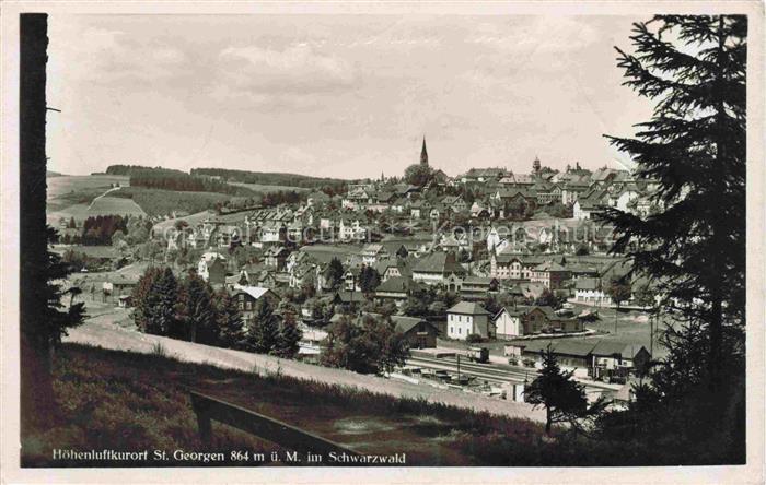 St Georgen  Schwarzwald Panorama Ansicht vom Waldrand aus