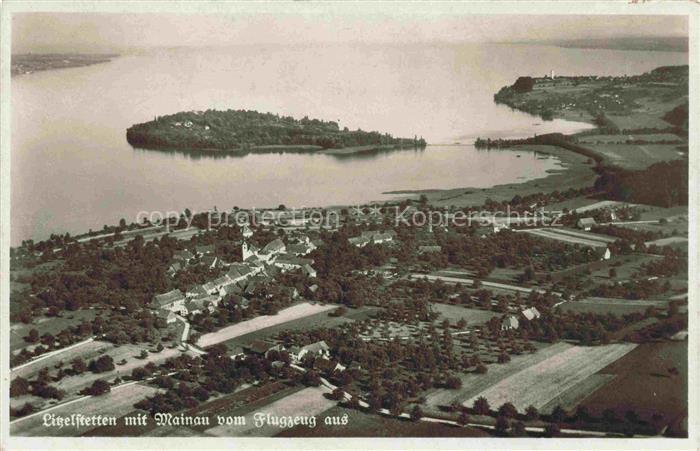 Litzelstetten Konstanz BW Panorama Blick auf Insel Mainau