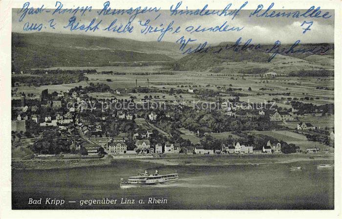 Bad Kripp Remagen Ahrweiler Rheinland-Pfalz Panorama Blick gegen Linz am Rhein