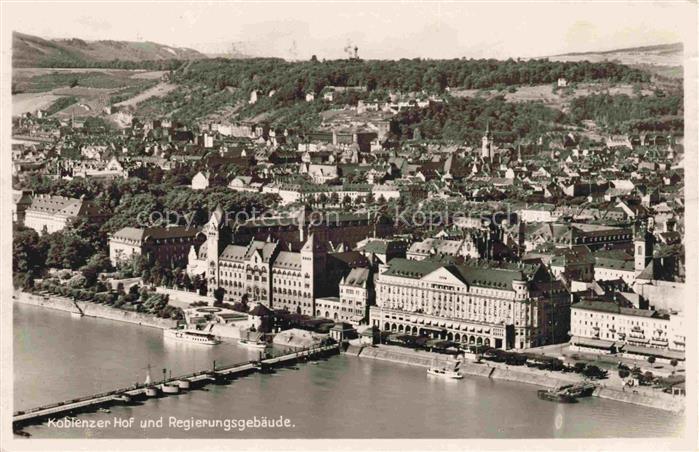 KOBLENZ  Rhein Stadtpanorama Koblenzer Hof und Regierungsgebaeude