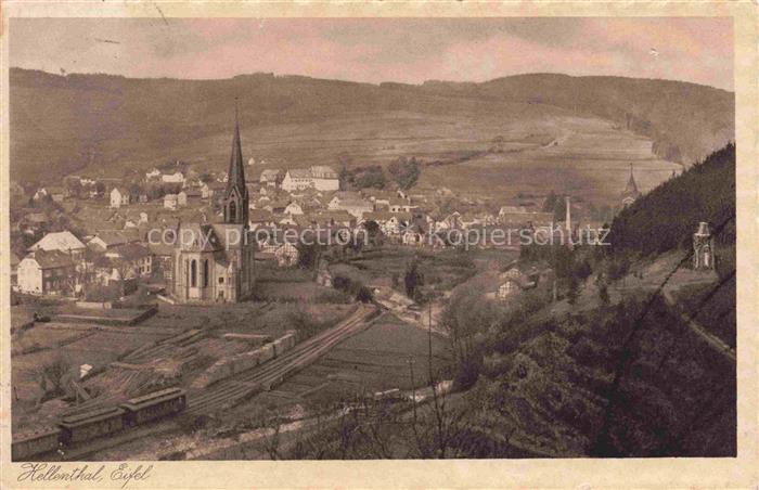 Hellenthal Eifel Euskirchen NRW Panorama Kupfertiefdruck