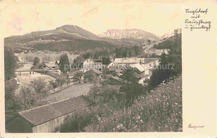 Siegsdorf  Oberbayern Traunstein Panorama Blick gegen Rauschberg und Zinnkopf