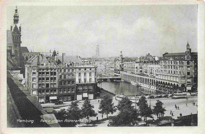HAMBURG  CITY Partie an den Alsterarkaden