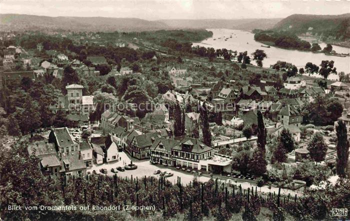 Rhoendorf Bad Honnef NRW Panorama Blick vom Drachenfels
