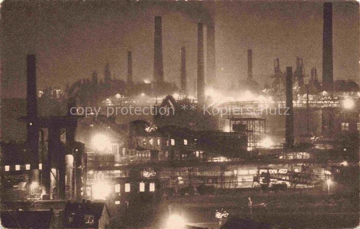 Voelklingen Saarbruecken Saarland Eisenwerke bei Nacht