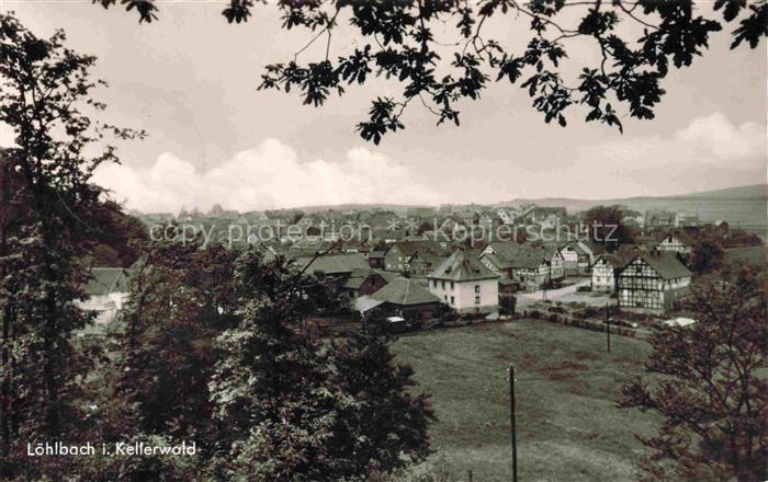 Loehlbach Haina Hessen Panorama Ansicht vom Waldrand aus