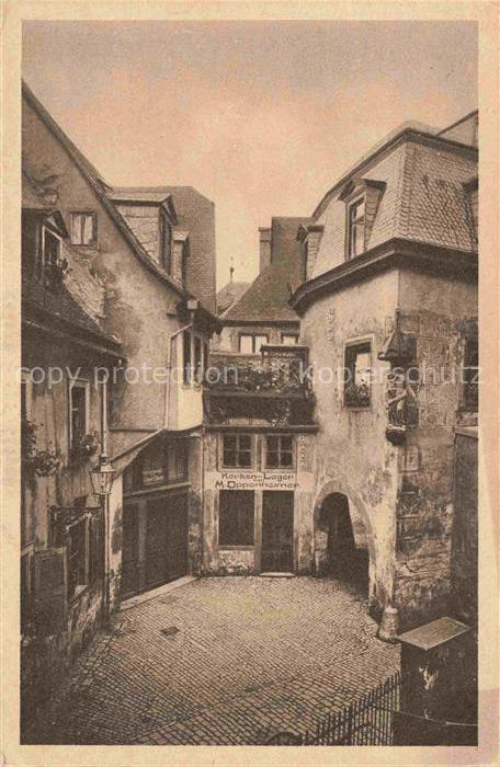 WueRZBURG Bayern Dettelbacher Gasse mit Bauernhof Malerische Winkel Serie I Nr.