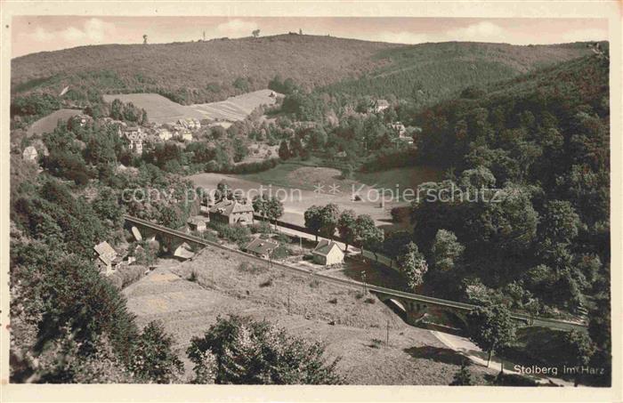 Stolberg Harz Panorama Blick ins Tal