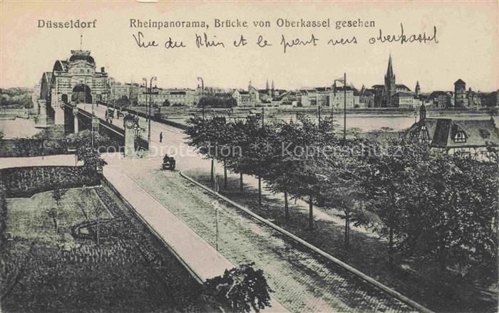 DuessELDORF  CITY Rheinpanorama Bruecke von Oberkassel gesehen