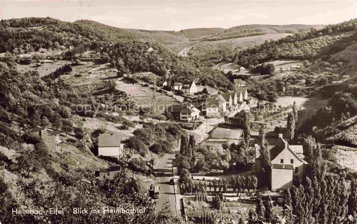 Heimbach  Eifel Rur Dueren NRW Panorama Blick ins Heimbachtal