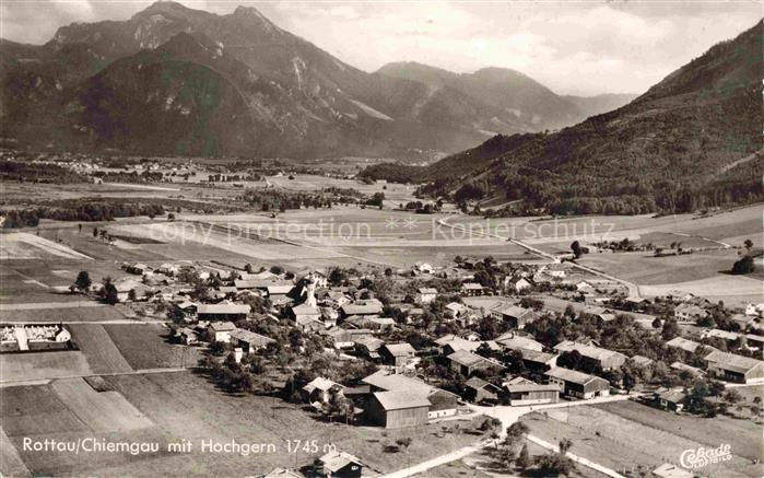 Rottau Chiemgau Grassau Bayern Panorama Blick gegen Hochgern Chiemgauer Alpen