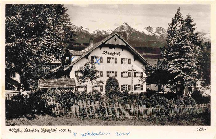 Niederhoefen Nesselwang Bayern Allgaeu Pension Berghof