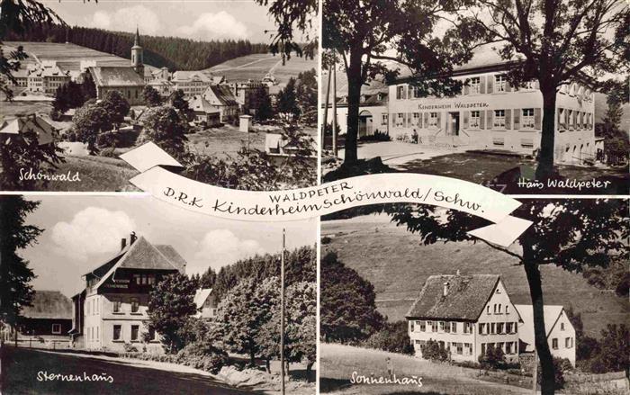 Schoenwald Schwarzwald BW DRK Kinderheim Ansicht mit Kirche